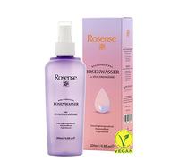 Rosense Eau de rose en spray à l'acide hyaluronique - Spray hydratant pour le nettoyage du visage - Soin du visage végétalien 100% naturel - 200 ml