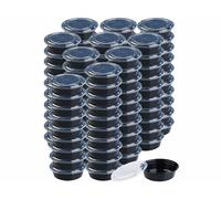 Rosenstein & Söhne 100 boîtes de conservation rondes avec couvercles - 900 ml