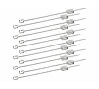 Rosenstein & Söhne 12 brochettes à barbecue XXL avec poussoir coulissant