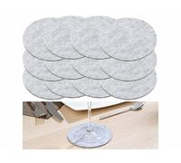 Rosenstein & Söhne 12 dessous-de-plat en feutre - Ø 10 cm - Gris clair