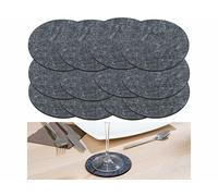 Rosenstein & Söhne 12 dessous-de-plat en feutre - Ø 10 cm - Gris foncé