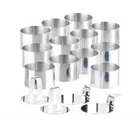 Rosenstein & Söhne 12 emporte-pièces ronds Ø 8 cm avec poussoirs et supports
