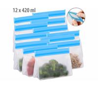 Rosenstein & Söhne 12 sachets de conservation / congélation réutilisables à fond plat - 420 ml