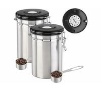 Rosenstein & Söhne 2 boîtes à café 1,9 L en acier inoxydable avec calendrier