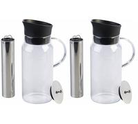 Rosenstein & Söhne 2 cafetières en verre 1,2 L pour infusion à froid avec filtre