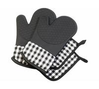 Rosenstein & Söhne – 2 gants en silicone et 2 maniques – pour sortir les plats chauds du four