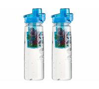 Rosenstein & Söhne 2 gourdes avec conteneur pour herbes et fruits 800 ml - Bleu