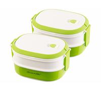 Rosenstein & Söhne 2 lunch box 700 ml à 2 étages avec poignée de transport - Sans BPA