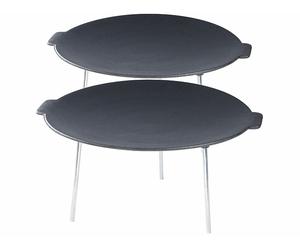 Rosenstein & Söhne 2 planchas en fonte pour camping, barbecues et pique nique