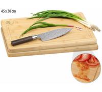 Rosenstein & Söhne : 2 planches à découper antibactériennes en bambou - 45 x 30 cm