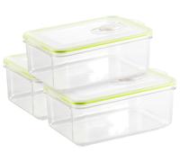 Rosenstein & Söhne 3 boîtes rectangulaires pour mise sous vide - 1,3 L