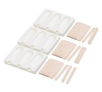 Rosenstein & Söhne : 3 moules en silicone 80 ml et 72 bâtonnets - Pour 3 glaces G