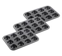 Rosenstein & Söhne 3 plaques de cuisson anti-adhésives pour 12 muffins ou cupcakes