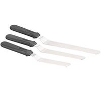 Rosenstein & Söhne 3 spatules en acier inoxydable avec manche ergonomique de tailles différentes