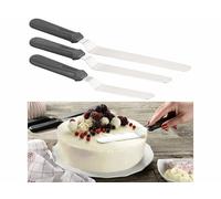 Rosenstein & Söhne 3 spatules en acier inoxydable avec manche ergonomique de tailles différentes