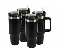 Rosenstein & Söhne 4 gobelets isothermes 1,2 L à double paroi - coloris noir
