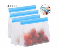 Rosenstein & Söhne 4 sachets de conservation / congélation réutilisables à fond plat - 1,5 L