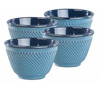 Rosenstein & Söhne 4 tasses à thé style Arare japonais - Bleu