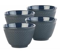 Rosenstein & Söhne Set de 4 tasses à thé style Arare japonais Noir