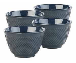 Rosenstein & Söhne 4 tasses à thé style Arare japonais - Noir
