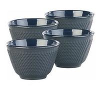 Rosenstein & Söhne Set de 4 tasses à thé style Arare japonais Noir