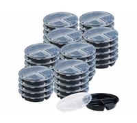 Rosenstein & Söhne 40 boîtes de conservation 3 compartiments avec couvercles - 900 ml