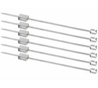 Rosenstein & Söhne 6 brochettes à barbecue XXL avec poussoir coulissant