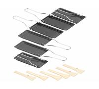 Rosenstein & Söhne 6 poêlons à fromage pour barbecue et raclette avec manche pliable