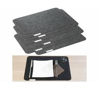 Rosenstein & Söhne 6 sets de table en feutre - 45 x 30 cm - Gris foncé
