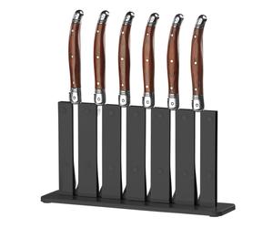 Rosenstein & Söhne Bloc de 6 couteaux à steak laguiole avec manche en bois de pakka