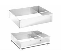 Rosenstein & Söhne – Cadre à pâtisserie extensible en acier inoxydable