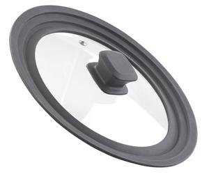 Rosenstein & Söhne Couvercle universel en verre et silicone Ø 20 à 24 cm