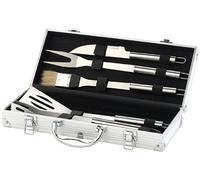 Rosenstein & Söhne Couverts à Barbecue en Acier Inoxydable avec Coffret en Aluminium, ...