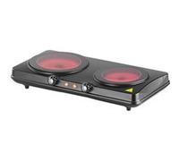 Rosenstein & Söhne - Plaque de cuisson vitrocéramique double 2000 W infrarouge noir