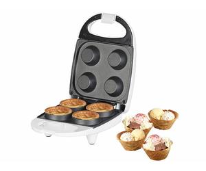 Rosenstein & Söhne Gaufrier pour 4 mini-coupelles à glace en gaufrette - 520 W