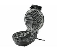 Gaufrier - ROSENSTEIN & SOHNE - 5 gaufres en forme de cœur - Réglage de la température - Noir