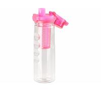 Rosenstein & Söhne Gourde 800 ml avec conteneur pour herbes et fruits - coloris rose