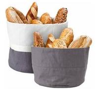 Lot de 2 corbeilles à pain 100% coton, Ø 20 cm et Ø 25 cm [Rosenstein & Söhne]