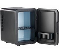 Rosenstein & Söhne Mini réfrigérateur 2 en 1 avec prise 12/230 V et façade en acier inoxydable