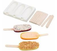 Rosenstein & Söhne : Moule en silicone 80 ml et 24 bâtonnets - Pour 3 glaces G