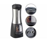 Rosenstein & Söhne Moulin à sel et à poivre rechargeable avec deux compartiments - acier inoxydable