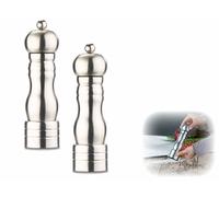 Rosenstein & Söhne Moulin poivre et sel en inox design Rétro - x2