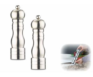 Rosenstein & Söhne Moulin poivre et sel en inox design Rétro - x2