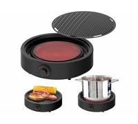 Rosenstein & Söhne Plaque de cuisson vitrocéramique et gril à chaleur infrarouge 2000 W