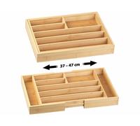 Rosenstein & Söhne – Range-couverts extensible 6/8 compartiments – Bambou – 37 à 47 cm