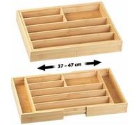 Rosenstein & Söhne – Range-couverts extensible 6/8 compartiments – Bambou – 37 à 47 cm