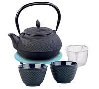 Rosenstein & Söhne Service à Thé Style Tetsubin pour 2 Personnes - Bleu/Noir