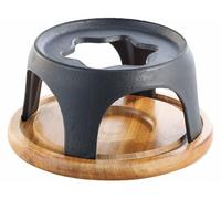 Rosenstein & Söhne Support en bois pour réchaud en fonte - 16 cm