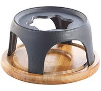 Rosenstein & Söhne Support en bois pour réchaud en fonte - 16 cm