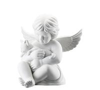 Rosenthal Figurine Ange avec Chat, 13,2 x 11,2 x 14,3 cm, en Porcelaine, Blanc Mat, avec boîte Cadeau